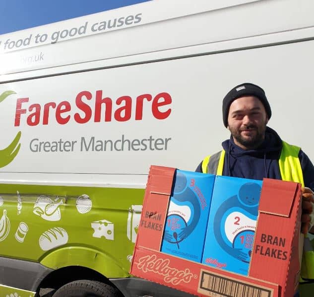 Kellogg’s donate food to fill the holiday gap in Manchester