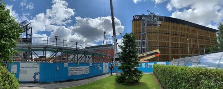 Link bridge to life-saving Helipad marks major milestone for Manchester hospitals