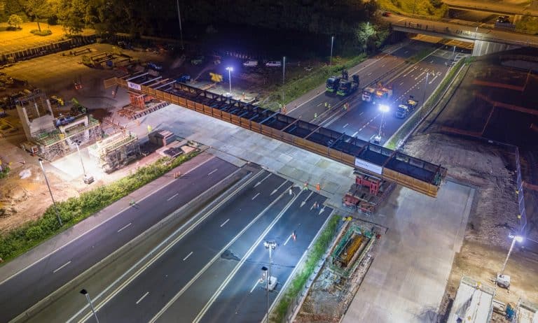 LANDMARK BRIDGE LINKS WYTHENSHAWE WITH MANCHESTER AIRPORT SITE