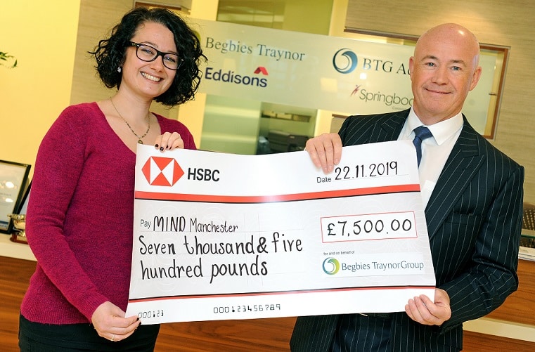 Begbies Traynor donates £7,500 to Manchester Mind