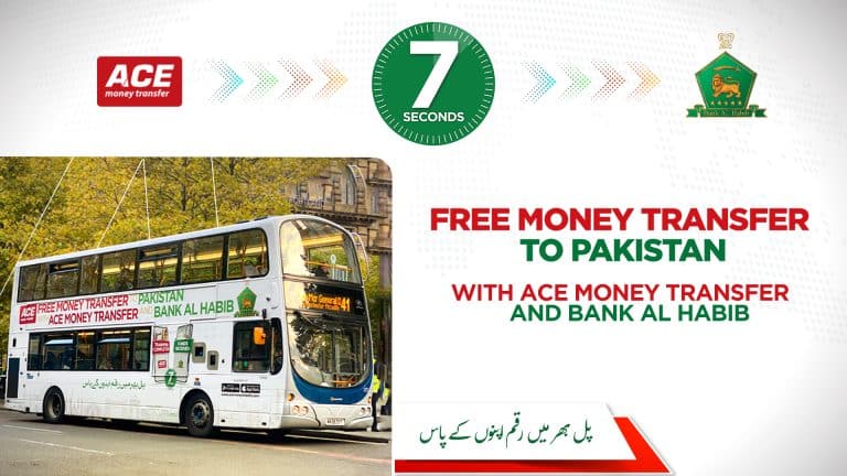 Manchester-based online money transfer provider ACE Money Transfer launches a major advertising campaign with banking giant Bank Al Habib.