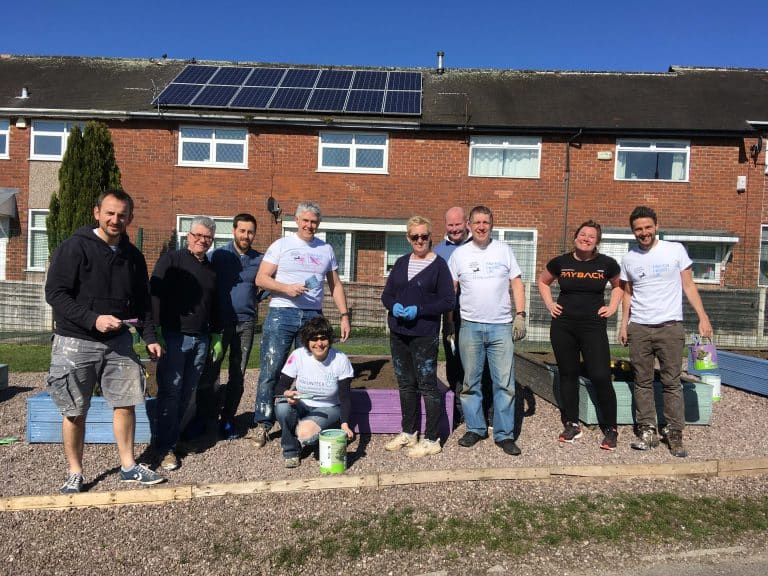 Manchester Lloyds Banking Group colleagues volunteer to help at Manor Green Primary Academy