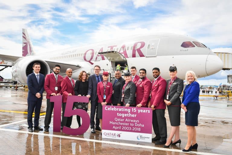 Qatar Airways Celebrates 15 years of Award Winning Service to Manchester