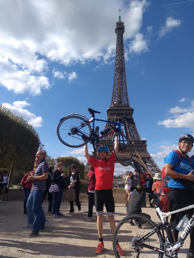 Zane Brown raises over £1,750 for Shelter on London to Paris cycle challenge