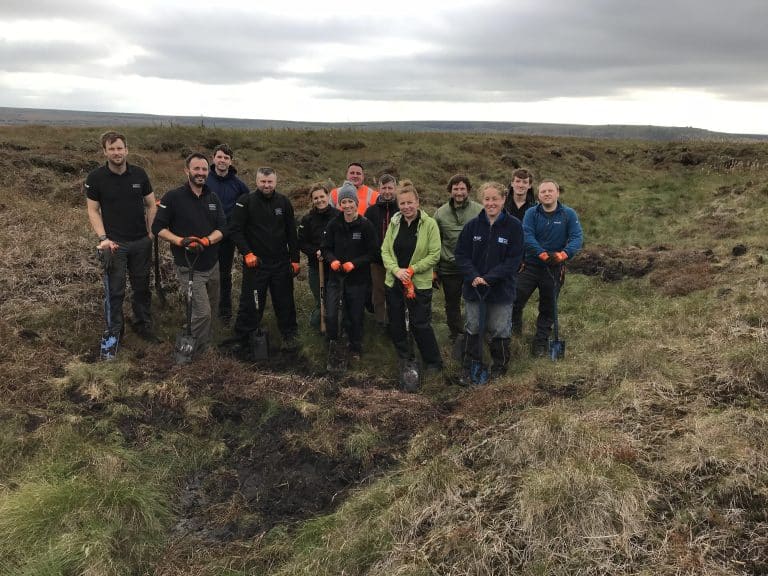 Morgan Sindall Construction & Infrastructure volunteers restore peat bogs on fire-damaged moor