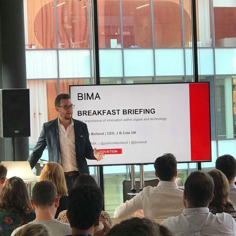 J B Cole UK, CEO, Josh Bolland appointed Chair of BIMA Manchester