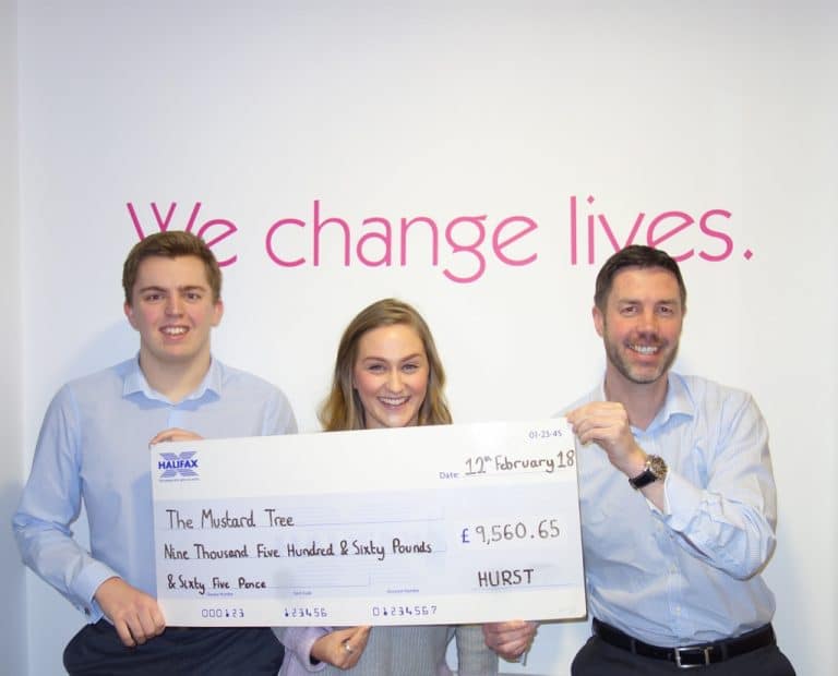 Hurst raises over £9,000 for Mustard Tree