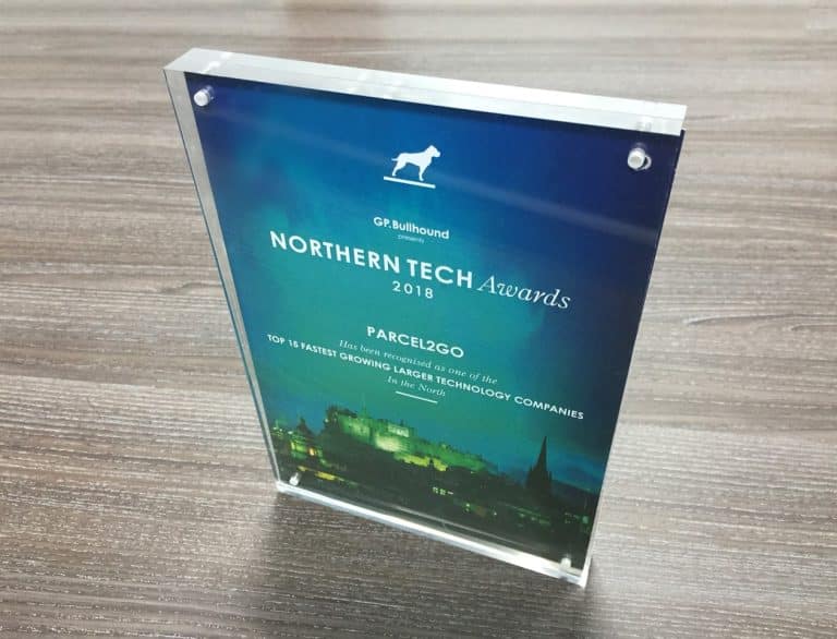 Parcel2go awarded ‘Top 15 fastest growing technology companies’ at 2018 Northern Tech Awards