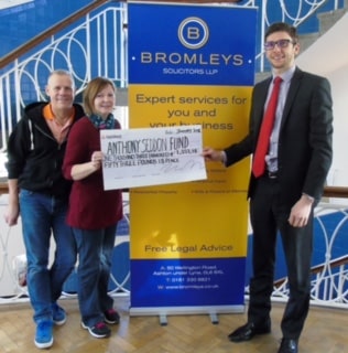 Bromleys raises over £1,350 for  the Anthony Seddon Fund