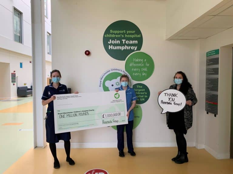Peninsula Group raises £1 million for Royal Manchester Children’s Hospital Charity