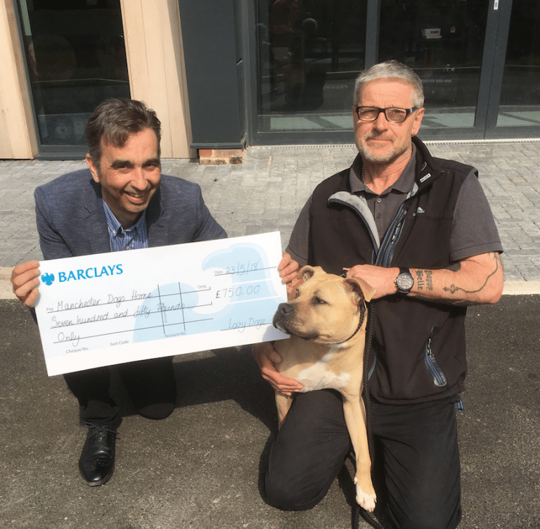 Leading footwear e-tailer makes donation to Manchester Dogs Home