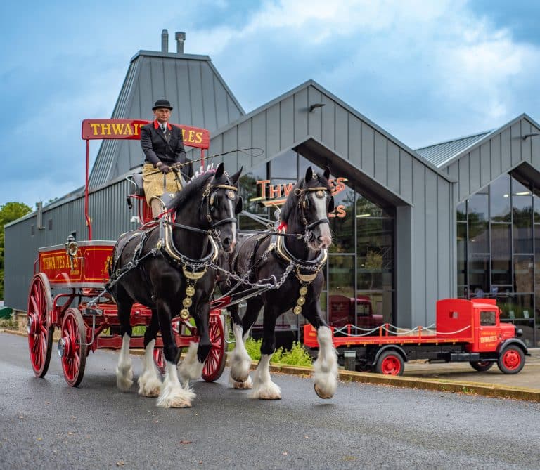 The Foundry and the Hunters welcome Santa and The Shire Horses
