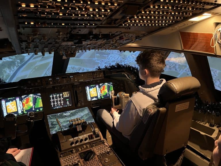 UK’s first flight simulator on genuine 747 flight deck open to the public in Manchester