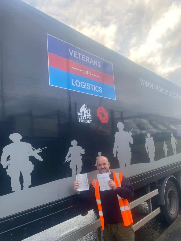 <strong>First of ten veterans starts work as HGV driver after Asda’s investment into Greater Manchester veterans’ charity</strong>