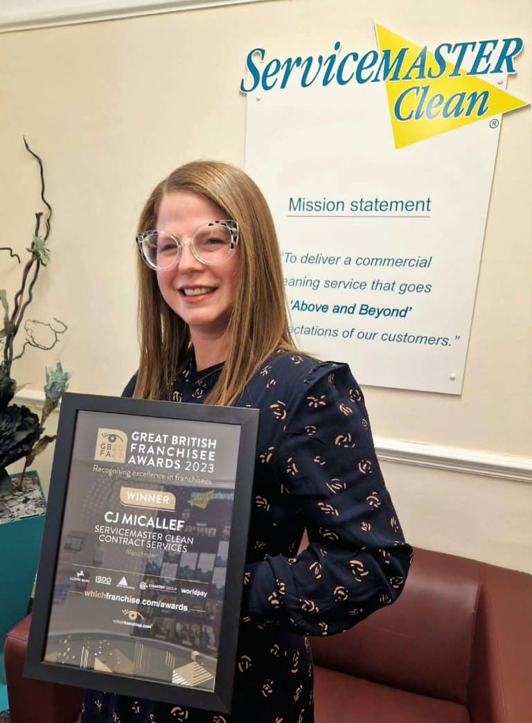 Prestigious award for £4 million cleaning company launched from a couple’s conservatory