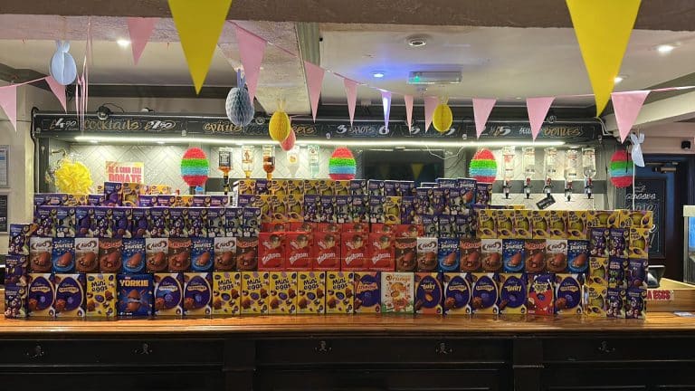 Local Community Pub Collects More Than 630 Easter Eggs for Local Charities