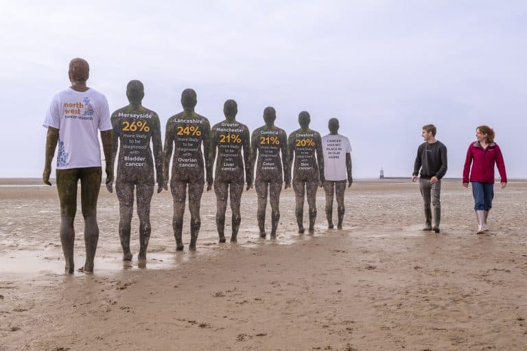 North West Cancer Research creates ‘neighbours’ for Antony Gormley’s Iron Men
