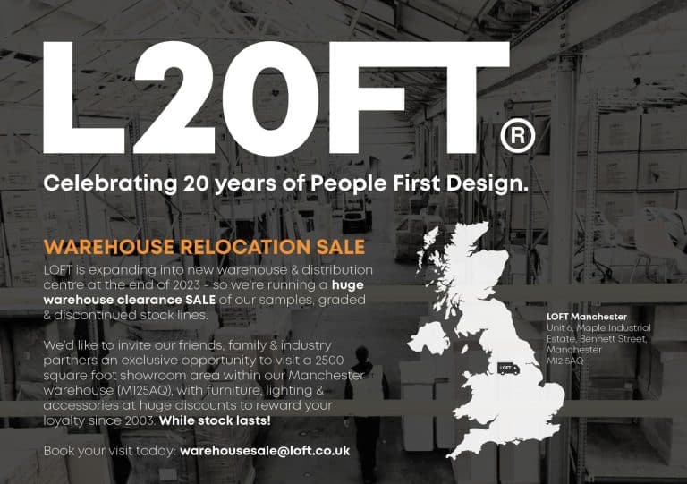 LOFT Announces Warehouse Moving Sale May 20 to May 27th 2023 – 20th Anniversary