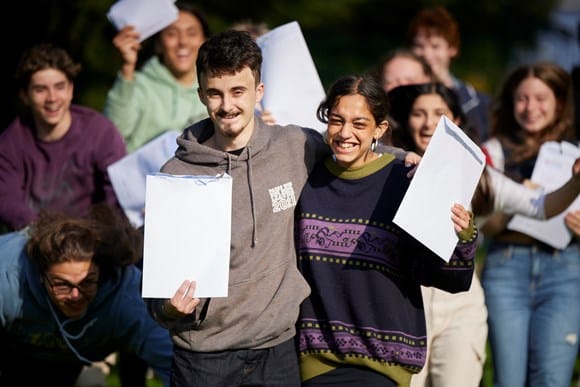 Manchester pupils pick up their A level results
