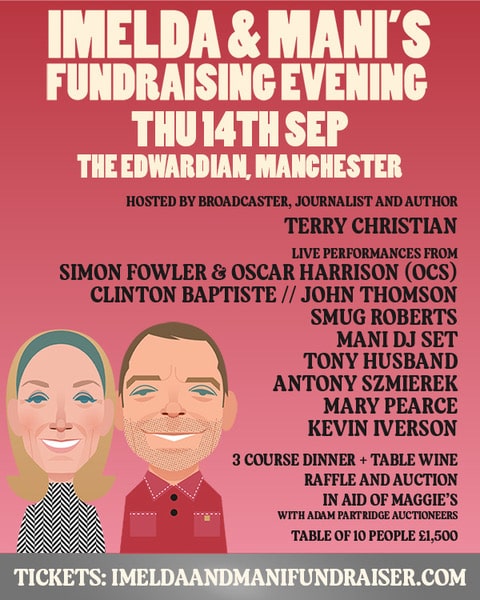 Mani bangs the drums for his fundraising cabaret evening